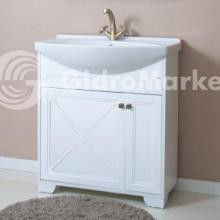Фото товара Комплект мебели для ванной Atoll Палермо 75 белый матовый