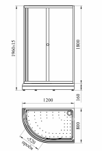 Фото товара Душевой угол Радомир 120x80 Люкс