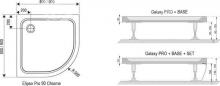 Фото товара Поддон для душа Ravak ELIPSO PRO-90 CHROME