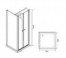 Фото товара Душевой уголок Edelform Nobile EF 6031T