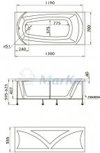 Фото товара Акриловая ванна 1MarKa Marka One Elegance 130х70