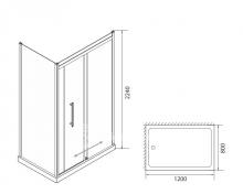 Фото товара Душевой уголок Edelform Nobile EF-6050T