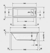 Фото товара Акриловая ванна Duravit 2nd Floor 700073