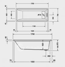 Фото товара Акриловая ванна Duravit 2nd Floor 700074