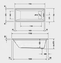 Фото товара Акриловая ванна Duravit 2nd Floor 700075