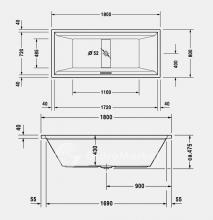 Фото товара Акриловая ванна Duravit 2nd Floor 700076