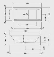 Фото товара Акриловая ванна Duravit 2nd Floor 700162