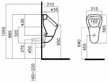 Фото товара Писсуар AM.PM C757005WH Sense