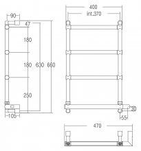 Фото товара Электрический полотенцесушитель Margaroli 370 - 542 BOX