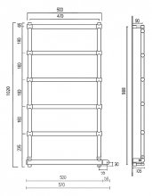 Фото товара Электрический полотенцесушитель Margaroli 542 - 6 BOX