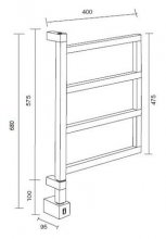 Фото товара Электрический полотенцесушитель Margaroli 800 BOX