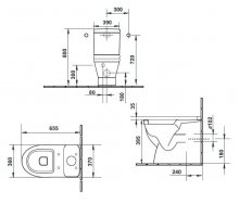 Фото товара Чаша для унитаза-компакта Duravit Starck 3 0128090000