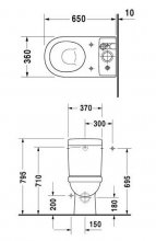 Фото товара Чаша для унитаза-компакта Duravit Happy D 0170090000