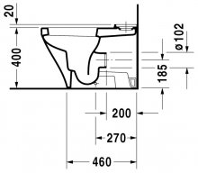 Фото товара Чаша для унитаза-компакта Duravit DuraStyle 2155090000