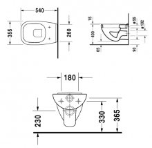 Фото товара Чаша для унитаза подвесного Duravit D-Code 22100900002