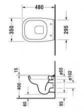 Фото товара Чаша для унитаза подвесного Duravit D-Code 22110900002