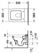 Фото товара Чаша для унитаза подвесного Duravit Puravida 2219090000