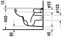 Фото товара Чаша для унитаза подвесного Duravit D-Code 25350900002