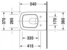 Фото товара Чаша для унитаза подвесного Duravit DuraStyle 2536090000