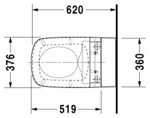 Фото товара Чаша для унитаза подвесного Duravit DuraStyle 2537590000