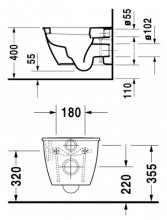 Фото товара Чаша для унитаза подвесного Duravit Darling New 2545090000