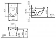 Фото товара Чаша для унитаза подвесного VitrA S50 5318B003 (52 см)