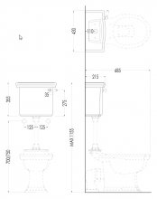 Фото товара Бачок для унитаза Devon&Devon Westminster IBCBWES