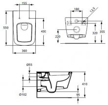 Фото товара Унитаз подвесной Ideal Standard Simply U J452101