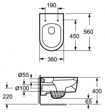 Фото товара Чаша унитаза подвесного BelBagno Santhe-I BB1002CH