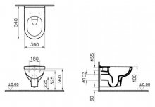 Фото товара Подвесной унитаз VitrA Form 300 7755B003-6039 безободковый