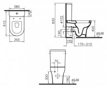 Фото товара Унитаз напольный с бачком VitrA Zentrum 9012B003-7201