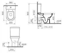 Фото товара Унитаз моноблок VitrA S50 9798B003-7201 с микролифтом