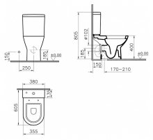 Фото товара Унитаз моноблок VitrA Diana 9816B003-7201