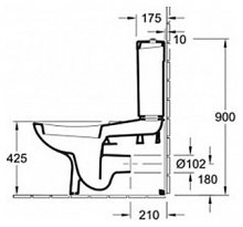 Фото товара Бачок для унитаза Villeroy Boch My Nature 5710 11R1 ceramicplus