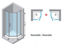 Фото товара Душевой уголок Novellini Pentagono G LUNESPG90