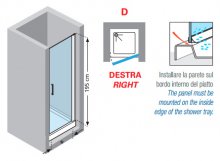 Фото товара Душевая дверь в нишу Novellini Giada 1B GIADN1B69D-1K