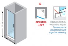 Фото товара Душевая дверь в нишу Novellini Giada 1B GIADN1B84S-1K