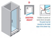 Фото товара Душевая дверь в нишу Novellini Giada 1B GIADN1B97D-1B