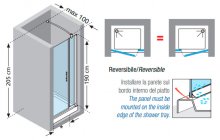 Фото товара Душевая дверь в нишу Novellini Young G+F in line YOUNGGF102-2K