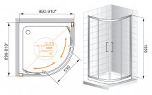 Фото товара Душевой уголок Cezares Porta R2 100