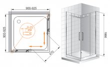 Фото товара Душевой уголок Cezares Stylus A2 90