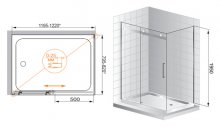 Фото товара Душевой уголок Cezares Stylus AH1 120/80