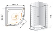 Фото товара Душевой уголок Cezares Anima R2 100