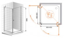 Фото товара Душевой уголок Cezares Elena A2 90