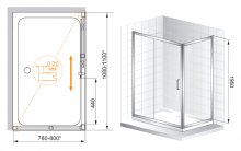 Фото товара Душевой уголок Cezares Porta AH11 110/100