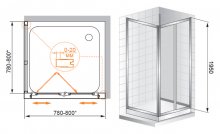 Фото товара Душевой уголок Cezares Porta AS1 90/100