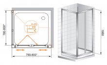 Фото товара Душевой уголок Cezares Porta AS1 90/100