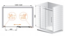 Фото товара Душевая дверь в нишу Cezares Stylus BF1 120