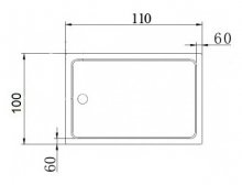 Фото товара Поддон для душа Cezares Tray прямоугольный 110/100, акриловый