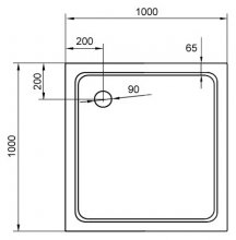 Фото товара Поддон для душа Cezares SMC A 100x100 см